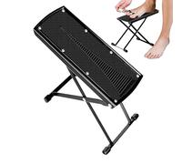 Generic Pedicure Foot Rest, Metal Frame, Sturdy Podiatry Foot Support, Foldable, Adjustable Height with Non-Slip Legs, Black, 220 lbs Load Capacity, Home Relaxation & Pedicure