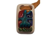 Generic Pendant Necklace White malaquita Craft Calendar Solar Maya ¨Haab¨ Printed Months of The Year 1.18 in Decor souvenier Mexico Handmade Zodiac (KANKIN&KAYAB)