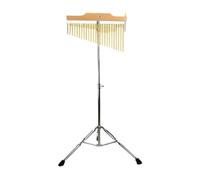 Generic Percussion Chimes, Adjustable Tripod Stand for Single Row Bar Instrument, 25 Note Argent Rack