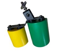 Generic Percussion Cowbell Band Practice Performance Double Head Drum Instrument Zinc Alloy Crisp Sound Versatile Use Suitable for Music Education Percussion, Green Yellow