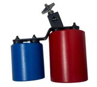 Generic Percussion Cowbell Band Practice Performance Double Head Drum Instrument Zinc Alloy Crisp Sound Versatile Use Suitable for Music Education Percussion, Red Blue