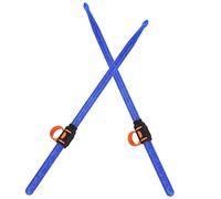 Generic Percussion Drumsticks with Double Ring Finger Sleeves for Secure Playing - 2 Pcs Set for Beginner Musicians Made of Plastic and Silicone
