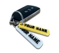 Generic Personalised Car Reg Keyring - Add Your Name or Registration, Mini Number Plate Key Fob