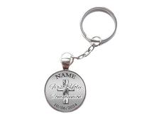 Generic Personalised First Holy Communion Keyring Split Ring Customised Gift R469