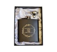Generic Personalised Hip Flask for Wedding Favor Gift - Stainless Steel flasks for Best Man/Groomsman/Usher/Father of The Bride/Any Name/Any Date