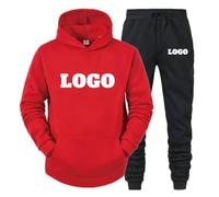 Generic Personalised Men's Sets Tracksuit Hooded Sweatshirt + Pants Two Piece Set Custom Logo Hoodie & Sweatpants Suit Unisex Sport Causal Outfits Color6,M