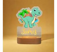 Generic Personalised Night Light Kids - Animal Nursery Baby Night Light, Newborn Custom Name Adjustable Brightness Lamp, Christmas Birthday Christening Gifts for Kids Boys Girls, Dinosaur 1