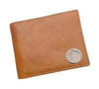 Generic Personalised St Christopher Protect Us Design Genuine Leather Brown Wallet Bi-Fold Wallet Presented in a Gift Pouch