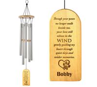 Generic Personalized Wind Chime for Loss of Dog, Dog Memorial Gift, Sympathy Bereavement Keepsake, Custom Windchime