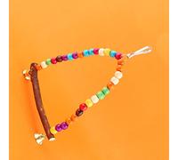Generic Pet Bird Hammock Swing Toy for Climbing Fun and Treats, Suitable for Small Animals, Colorful Beads, 1 Piece