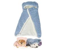 Generic Pet Cape Blanket, Dog Cape Blanket, Dog Winter Coat with Hat Thicken Cloak Blanket, Dog Warm Sleeping Blanket, Apply to Small Medium Dogs and Cats,Blue,L