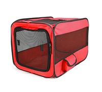 Generic Pet Carrier Crate Pet Travel Cage Folding Cage Airline Approved for Cats Dogs Up to 55 Lbs with Base Safety Belt Breathable Mesh