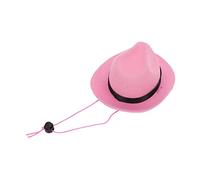 Generic Pet Cowboy Hat Funny Adjustable Costume Hat for of Dogs Cats and Rabbits Made of Durable Polyester Size 5.1in (Pink)