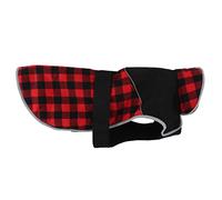 Generic PET Dog COAT Windproof Reflective Winter Warm Lattice Dog Jacket for Medium Large Dogs British Style Suit for Outdoor Activities Material: Polyester + Plush (XL)