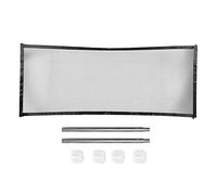 Generic Pet Folding Safety Barrier Mesh Door for Dogs and Cats Adjustable Isolation Net for Home Use Black 180x75cm