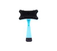 Generic Pet Grooming Brushes Slicker Brush Self Cleaning Brush with Massage Needles for Dogs Cats Soft Needles Ergonomic Handle Push Plate Design (Blue)