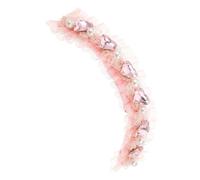 Generic Pet Hair Accessories Set Heart Pearl Embellished Hair Clip Soft Lace Headwear Stylish Pet Grooming Hairpin