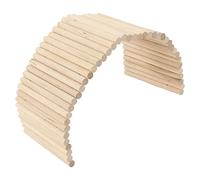Generic Pet Hideout Bridge Wooden Climbing Tunnel for Rabbits Guinea Pigs Hamsters, Safe Bendable Design for Playtime, Natural Birch Material, 1 Unit (15 * 40CM)