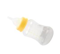 Generic Pet Nurser Bottle, Pet Bottle Kit 150ml Safe Easy To Clean 4 Replacement Nipples for Kitten (Yellow)