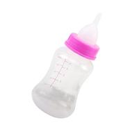 Generic Pet Nursing Bottle Kit with Graduated Bottle for Puppy Kitten Hand Feeding, 150ml Pet Feeding Tool for Small Animals, PE Silicone Rubber Material (Rose Red)