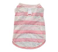 Generic Pet Vest Dog Harness - Breathable Summer Cooling Vest with Traction Ring, Soft Striped Design for Small Medium Large Dogs & Cats Pink L
