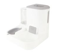 Generic Pet Water and Food Bowls Set Large Capacity One Piece Cat Food Bowl Set Removable Automatic Cat (Grey)