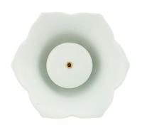 Generic Petal Shape Ceramic Incense Holder Unique Design Incense Stick Stand for Meditation Bedroom Yoga Room 3.5 X 1.8in (Cyan)