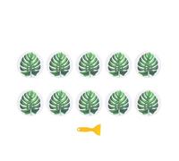Generic PEVA Bathtub Decals Non-Slip Self-Adhesive Leaf Stickers 15Cm Diameter 10 Pieces Set for Household Bathroom and Shower Use