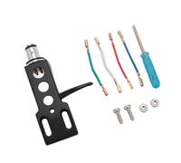 Generic Phono Headshell Aluminum Alloy Universal Replacement for Turntables with Enhanced Sound Quality and Easy Installation (Black)