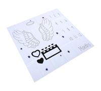 Generic Photo Prop Set with Black Heart Frame and Wings, Milestone Blanket for Newborn Photography, Hundred Day Banquet and Monthly Milestone Carpet, Photo Shoot Accessories