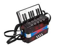 Generic Piano Accordion with 17 Touches Its Soft and Smooth Accordion Piano ABS Bright Colors Save Space to Develop Your Musical Talents (Black)