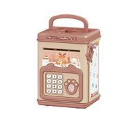 Generic Piggy Bank For Kids, Piggy Bank Toys with 100 Days Challenge Educational ATM Teachings Auto Roll Cash For Children Boys and Girls (Pink)