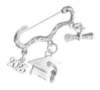 Generic Pin Bachelor's Fading a Unique Design Cap to Resistant in Week Silver Zinc Alloy Featuring for Decoration 2025 Graduation Personal Item