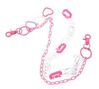 Generic Pink Double-layer Pants Chain for Women, Acrylic and Metal Material, Stylish Punk Heart-shaped Jeans Chain to Accessorize Wardrobe and Add Personality