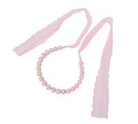 Generic Pink Lace Headband, Friendly Lace Hair for the Skin Pearls False Beautiful Long Tapes for the Festival
