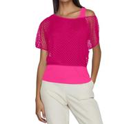 Generic Pink Mesh Top Women 80S T Shirts Neon Fishnet Mesh Top Off Shoulder Tops Fany Dress for Women