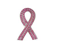 Generic Pink October, Pink Ribbon Awareness Pin Charity Fundraiser Badge Brooches For Women Uk Alloy Ribbon Badges Enamel Lapel Brooches Pin Activity Clothing Decoration