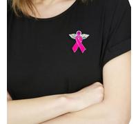 Generic Pink October, Pink Ribbon Lapel Pin Breast Cancer Memorial Jewelry Pin Women's Brooches & Pins Ribbons Satin Pins Ribbon Badges for Public Event Decoration