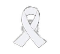 Generic Pink Ribbon Breast Cancer Awareness Enamel Pin Brooch Brooches & Pins Charity Event Badge Month Decorations Survivor Campaign Party Gifts For Women for Mom Family (1Pc 1-White,6X4CM)