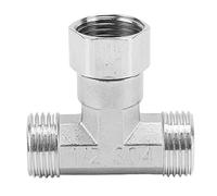 Generic Pipe Fitting Durable Stainless Steel 3 Way Tee Connector for Water Air Gas Pipeline Hardware G1/2 for Building Materials (Middle Female Thread)