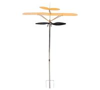 Generic Piper J3 Cub Airplane Windmill, 3D Metal Garden Decor with Rustproof Paint, for Outdoor Roof Fence Pergola Terrace (L 360ml 6.8x14.5cm / 2.7x5.7in)