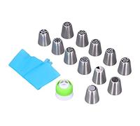 Generic Piping Tips with Smooth Surfaces and Simple Operation for Cupcake Decorating At Home Parties 14 Count