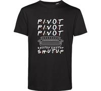 Generic Pivot Friends Inspired T Shirt Shut up Funny Drama Funny Serial Pivaht Drama Lovers Sitcom Gift for GF/BF Gift for Friends Birthday Xmas Unisex Adult Top Black