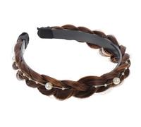 Generic Plaited Fishbone Braid Headband for Women, Anti-slip Fiber Hair Hoop with Teeth, Easy to Put and Create Instant New Hairstyle, for Daily Dress Decor and Birthday Parties