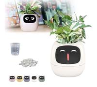 Generic Plantagotchi - AI Smart Planter, Plant Pot, Indoor, Small (12 cm x 5 cm x 10 cm), White