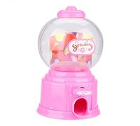 Generic Plastic Candy Machine Fun Gumball Dispenser for Children, Easy Operation, Suitable for Small Snacks (Pink)
