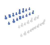 Generic Plastic Chess Pieces Set for Relaxation and Picnics 32 Miniature Figurines 49mm Height for Fun Time (Blue)