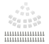 Generic Plastic Corner Wedge Clips with Screws Shelf Brackets for Drawer Fastening 50pcs for Secure Home Improvement and Furniture Assembly