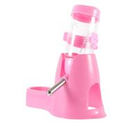 Generic Plastic Hamster Water Feeder 80ml with Detachable Design and Bracket for Small Pets Pink Water Bottle Suitable for Pet Feeding When You Are Not at Home