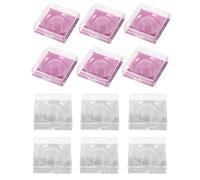 Generic Plastic Lash Case for Female Friends to Keep False Eyelashes in Place 12pcs with High Transparency and Silver Colour Simple Chic Design for False Eyelash Storage